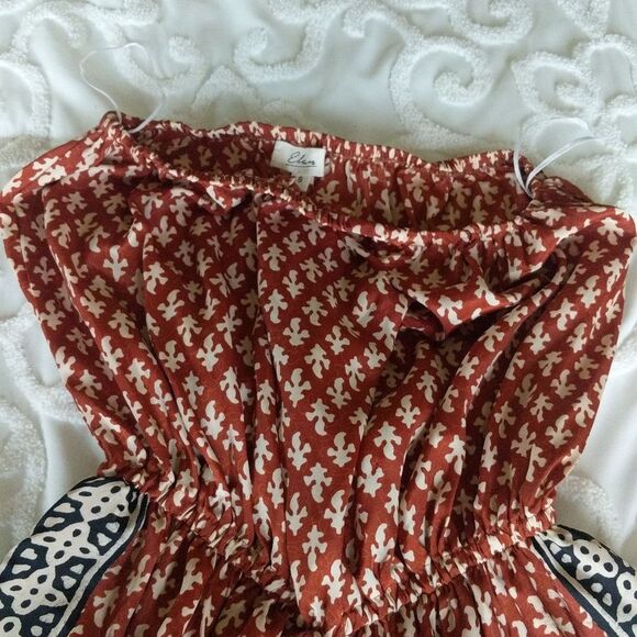 Elan Strapless Moroccan Print Strapless Jumpsuit - Picture 5 of 13